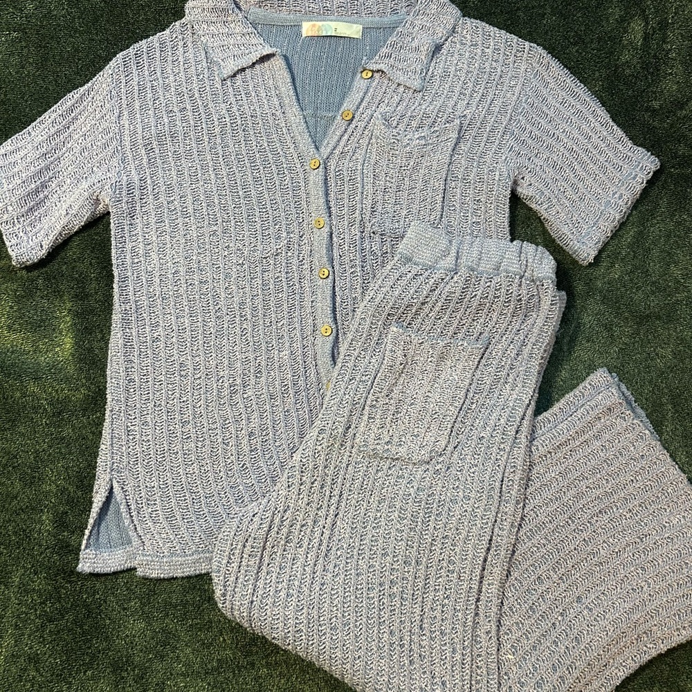 Purple free people matching set